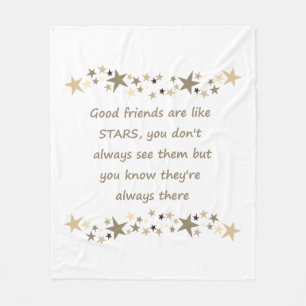 Goede vrienden zijn als sterren Inspirerende quote Fleece Deken