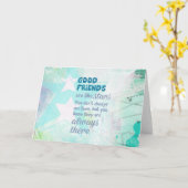 Goede vrienden zijn als sterren kaart (Gele Bloem)