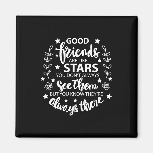 Goede vrienden zijn als sterren magneet (Voorkant)