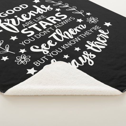 Goede vrienden zijn als sterren sherpa deken (3/4)