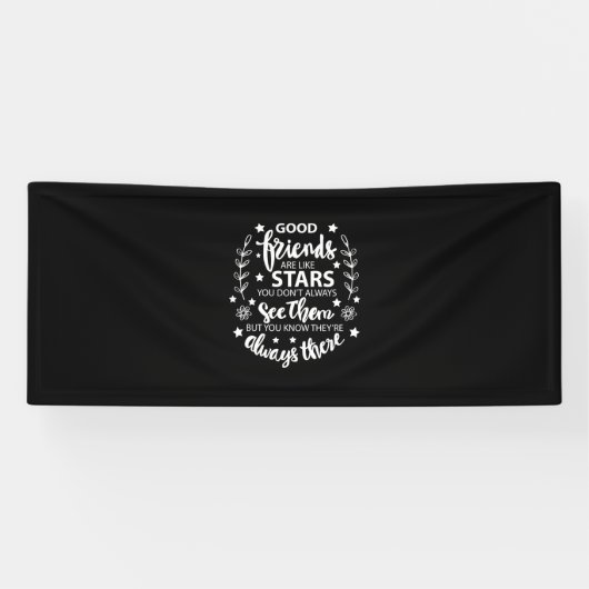 Goede vrienden zijn als sterren spandoek (Horizontaal)