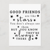 Goede vrienden zijn als sterren: Vriendschap Quote Briefkaart (Voorkant)