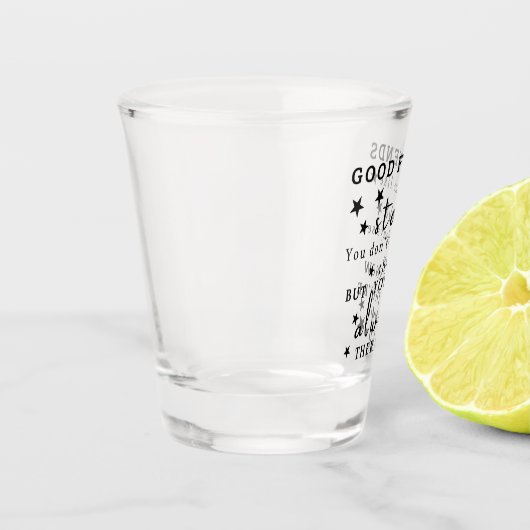 Goede vrienden zijn als sterren: Vriendschap Quote Shot Glas (Links)