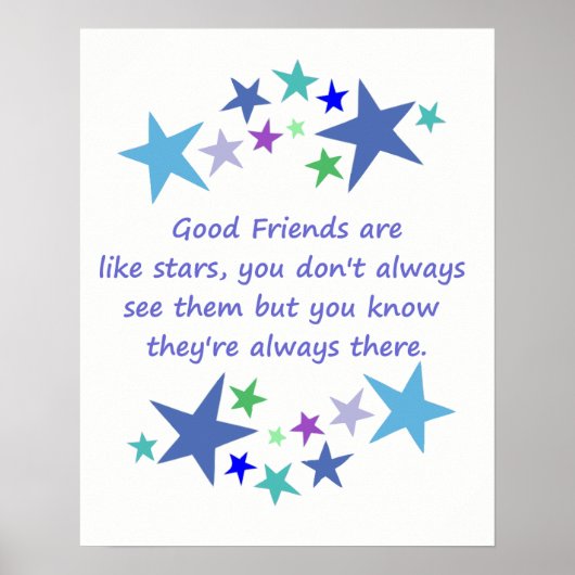 Goede vrienden zoals Stars Inspirerend Quote Poster (Voorkant)