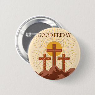 Goede Vrijdag Kaart Ronde Button 5,7 Cm