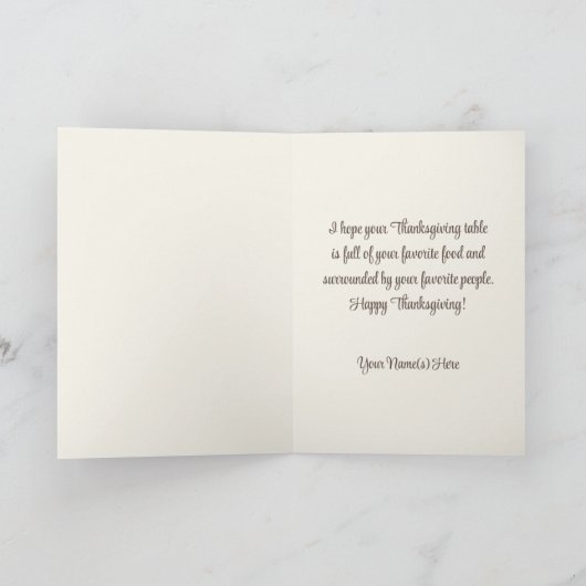 Goede wensen voor Thanksgiving Day Custom Feestdagen Kaart (Binnen)