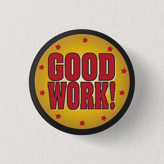 GOEDE WERKerkenning en waardering Ronde Button 3,2 Cm (Voorkant)