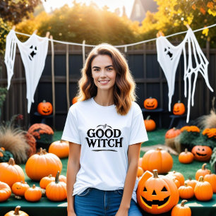 Goede Witch & Bat Design   Halloween magie T-shirt