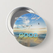 Goedemorgen Blue Sky Ronde Button 7,6 Cm (Voorkant /achterkant)