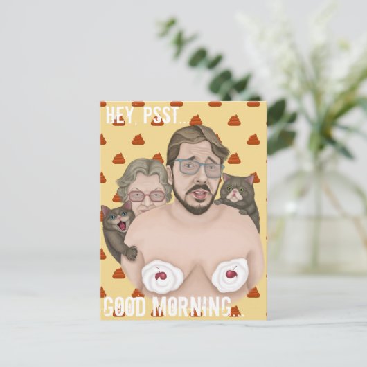 Goedemorgen. Briefkaart (Staand voorkant)