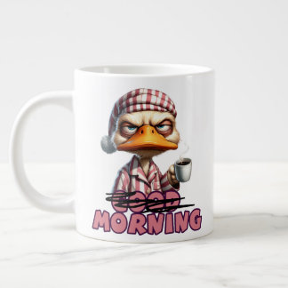 Goedemorgen Chagrijnige Eend Met Koffie En Pyjama Extra Grote Beker