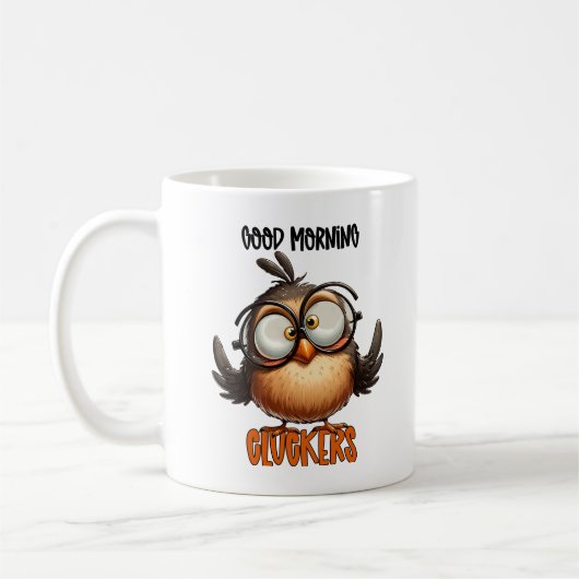 Goedemorgen Cluckers Funny Bird Koffiemok (Links)