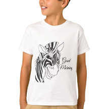 "Goedemorgen" Cute Zebra Black/White Stripes