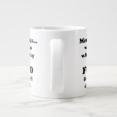 Goedemorgen. Funny Food Quote Extra Grote Beker (Achterkant)
