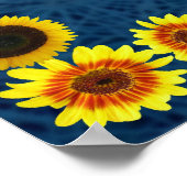 Goedemorgen gebed in een Lijst met zonnebloemen Poster (Hoek)