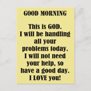 Goedemorgen, GOD Briefkaart