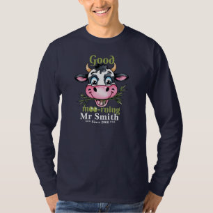Goedemorgen, grappige Koe T-shirt