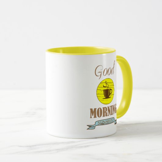 Goedemorgen grappige koffie drinker citaten mok (Voorkant rechts)