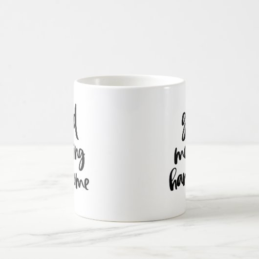 Goedemorgen Handsome Black Modern Typography Mok (Center)