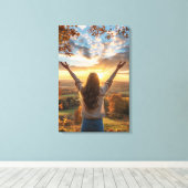 Goedemorgen Herfst Canvas Afdruk (Insitu (Houten vloer))