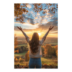 Goedemorgen Herfst Foto Afdruk