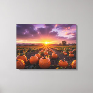 Goedemorgen herfstveld canvas afdruk