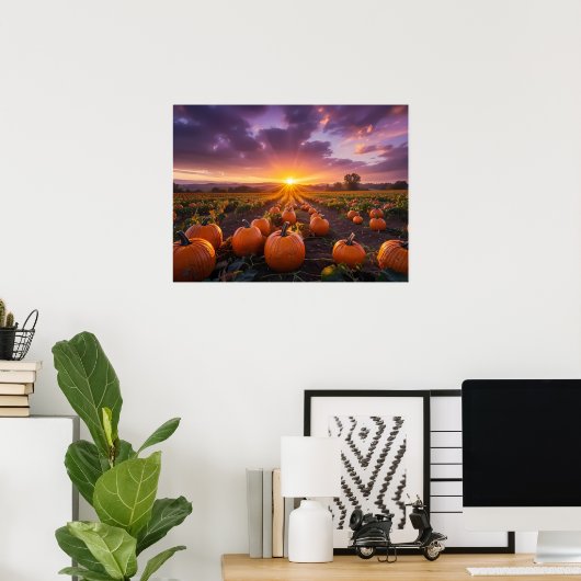Goedemorgen herfstveld poster (Thuiskantoor)