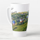 Goedemorgen heteluchtballonnen Latte Mok in kleur (Linkerhoek)