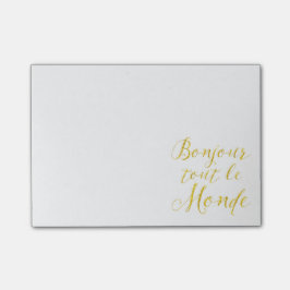 Goedemorgen iedereen Franse Hallo Everbody Post-it® Notes