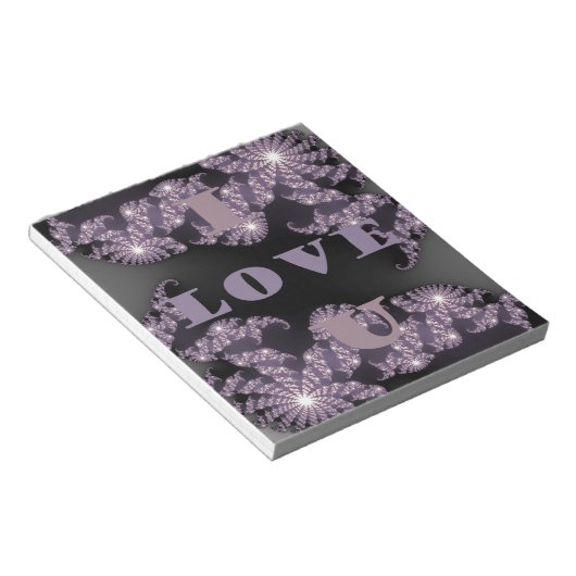 Goedemorgen, ik hou van je.png notitieblok (Schuin)