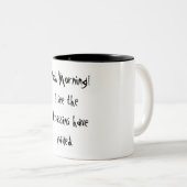 Goedemorgen, ik zie dat de Assassins gefaald hebbe Tweekleurige Koffiemok (Voorkant rechts)