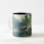 Goedemorgen in de Adirondacks Tweekleurige Koffiemok (Voorkant links)