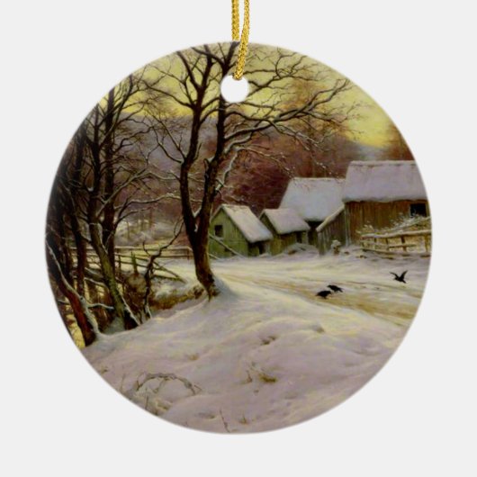 Goedemorgen in de winter keramisch ornament (Voorkant)