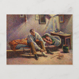 Goedemorgen, Interior door Maximilien Luce in 1890 Briefkaart