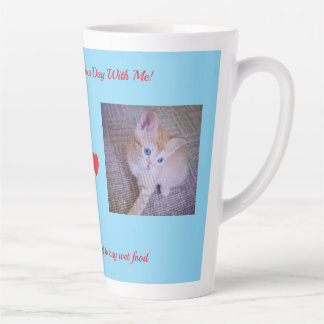 Goedemorgen kattenfoto, harten & humor tekst, glim latte mok