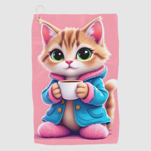 Goedemorgen Kitten Golfhanddoek (Voorkant)