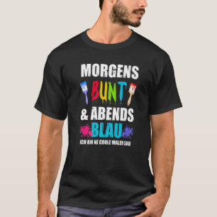Goedemorgen kleurrijk avondblauw ich bin ne COOL M T-shirt