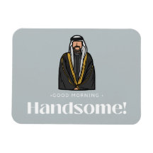 "Goedemorgen knappe" Arabisch Man magneet