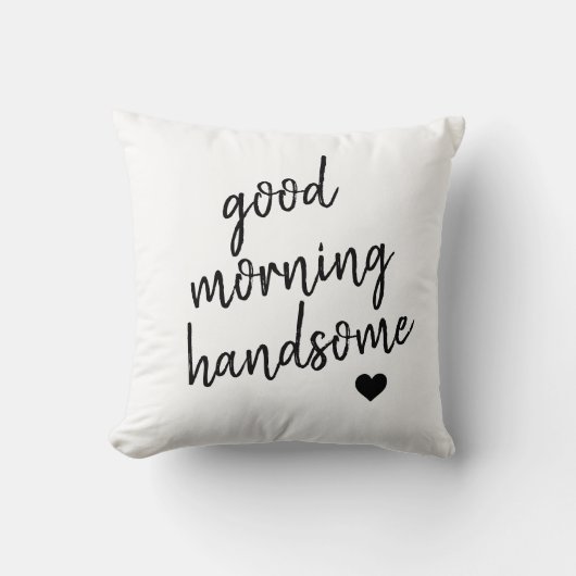 Goedemorgen Knappe Hart Kussen (Voorkant)