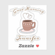 Goedemorgen koffie en harten naam