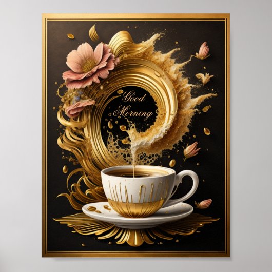 Goedemorgen kunst koffie poster (Voorkant)