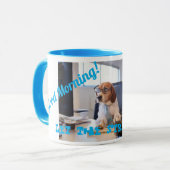 Goedemorgen! Laat de stress beginnen... Mok (Voorkant links)