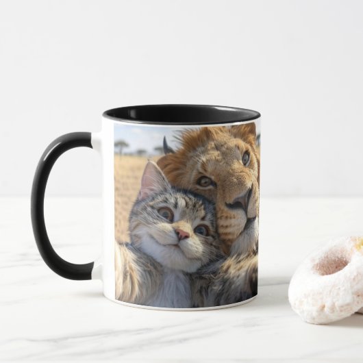 Goedemorgen leeuw mok (Met donut)