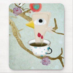 Goedemorgen lelijk insect aqua roze kunst Mousepad Muismat