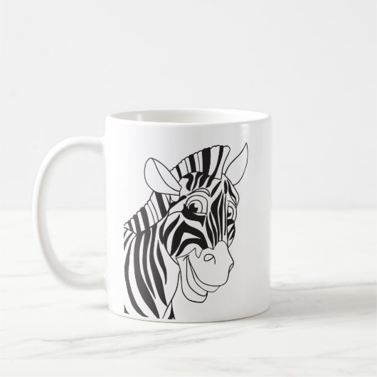 Goedemorgen, liefdevol Zebra zwart-wit Koffiemok (Links)