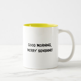 Goedemorgen, Merry Sunshine. Tweekleurige Koffiemok