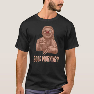 Goedemorgen met koffie t-shirt