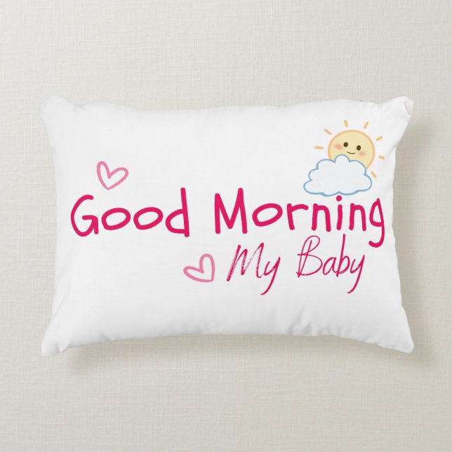 Goedemorgen mijn baby design accent kussen (Voorkant)