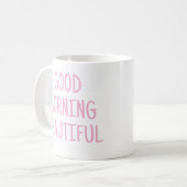 Goedemorgen mooi koffiemok (Voorkant links)