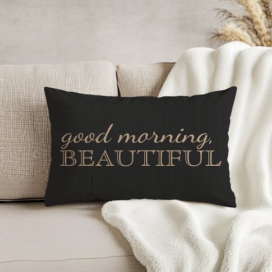 "Goedemorgen, mooi" Koolstof Accent Pillow Accent Kussen